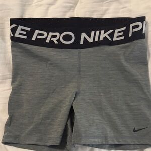 Nike Pro Women's Black and Gray Bike Shorts